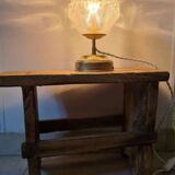 Table lamp globe flower art deco