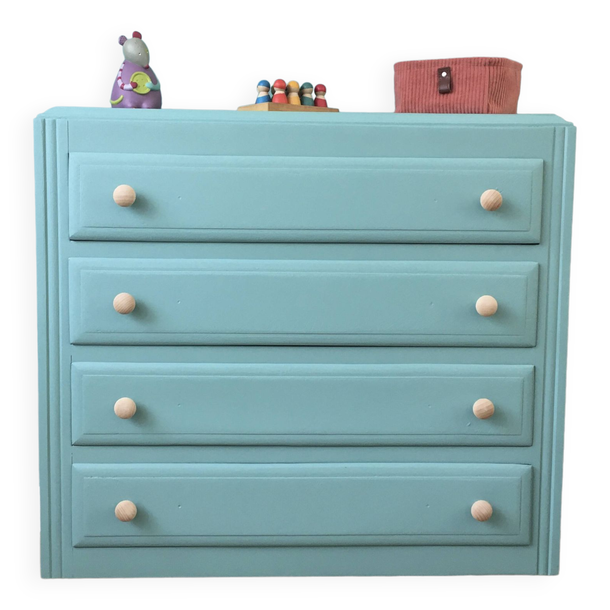 Vintage chest of drawers 4 drawers compass feet