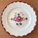 6 antique Longchamp earthenware dessert plates