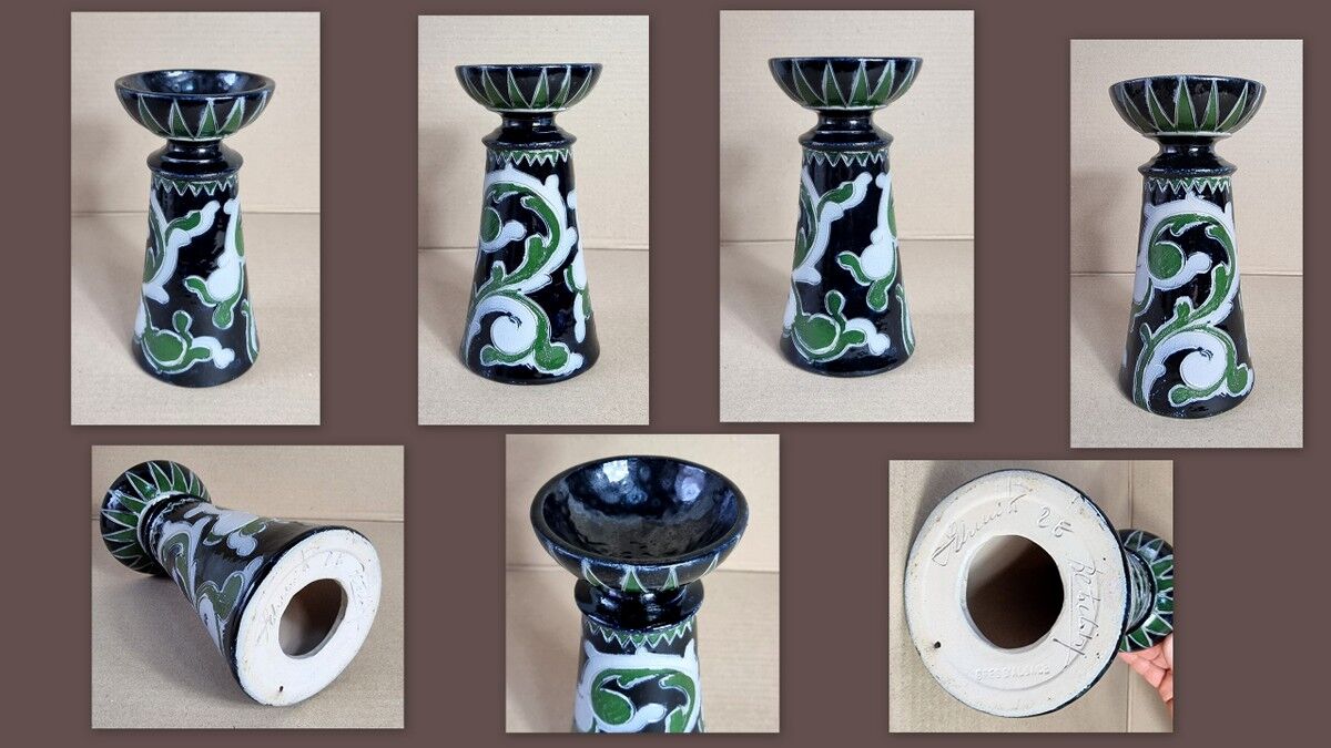 Perfume burner candle holder in Betchdorf stoneware