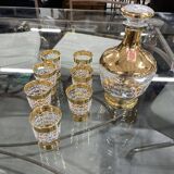 Alcohol service carafe liquor glasses Verrerie de Monaco