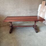 Ensemble table de ferme et 2 bancs