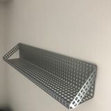 Vintage perforated sheet metal shelf