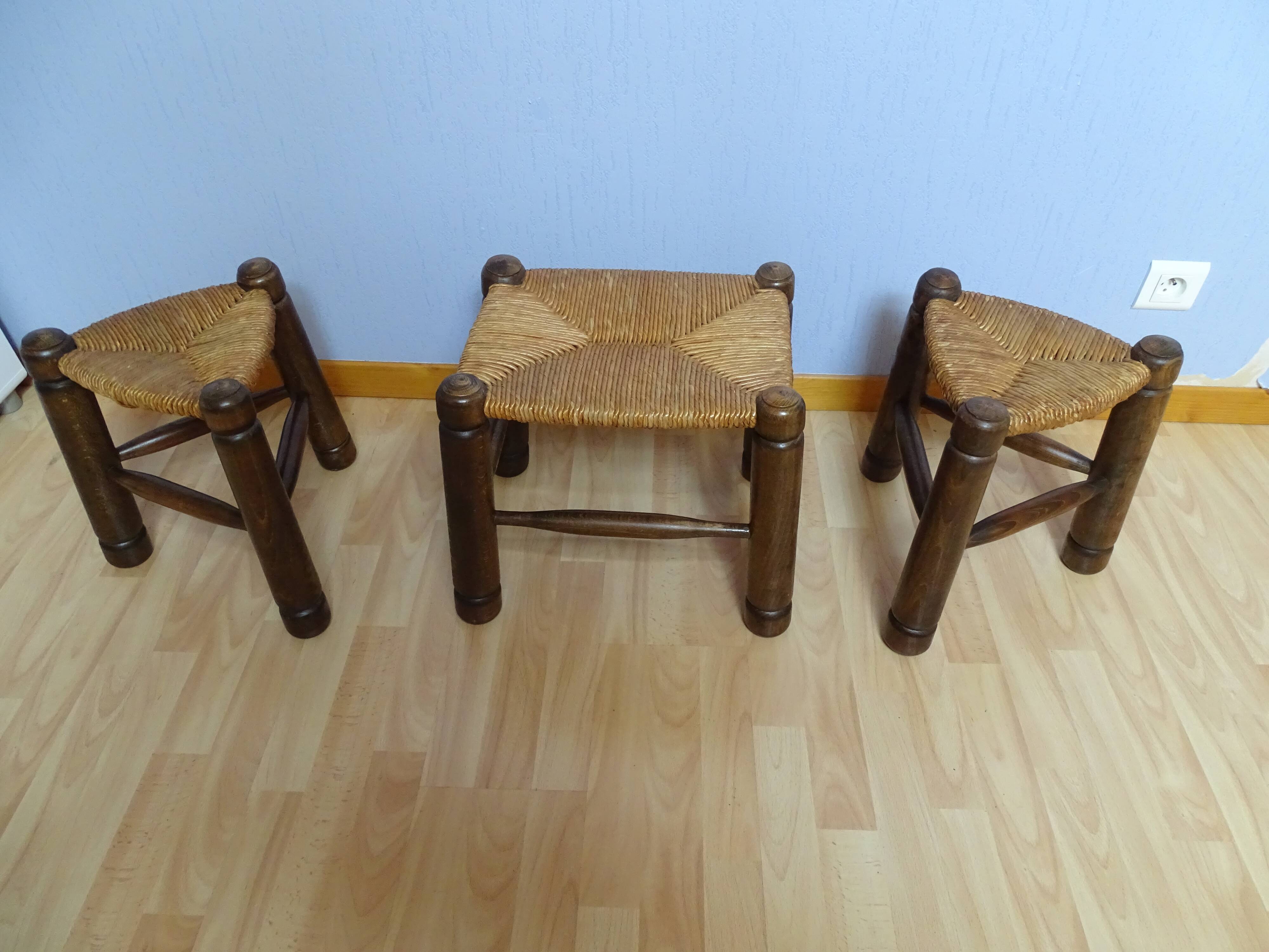 Set of three mulched stools