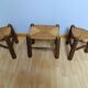 Set of three mulched stools