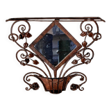 Vestiaire mural Art déco en fer forgé