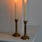 Paire de bougeoirs anglais