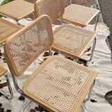 Set of 6 B32 chairs Marcel Breuer Italy design -1970s