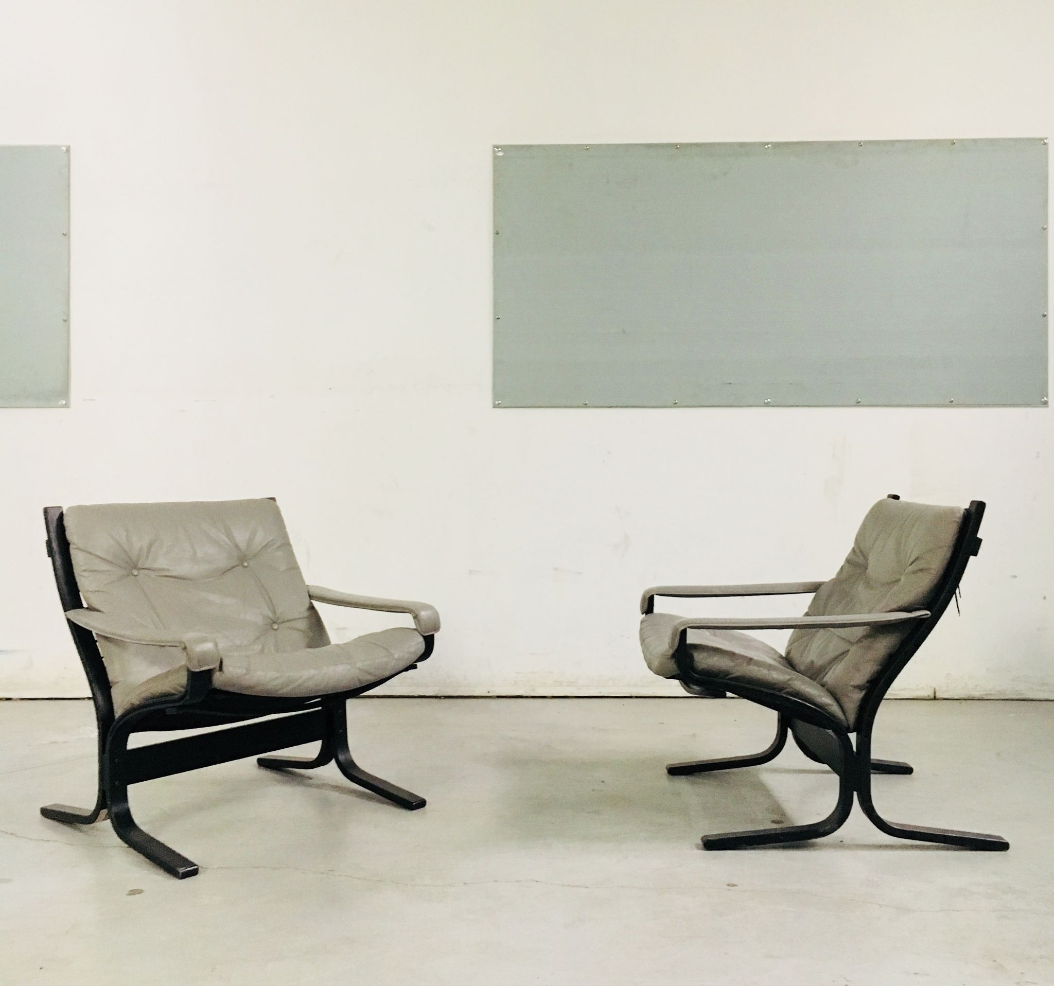 Pair of armchairs "Siesta" gray of Ingmar Relling to Westnofa