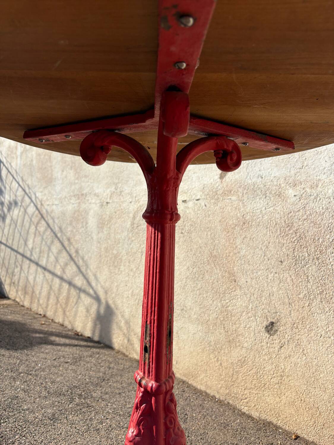 19th century cast iron bistro pedestal table