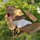 Transat chaise longue rotin