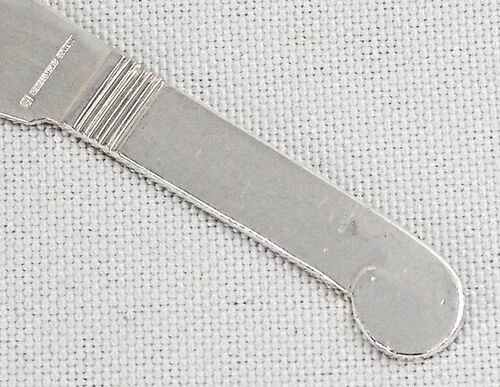 Christofle, 6 butter knives, spreaders, Luc Lanel, in silver-plated metal.
