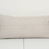 16" x 32" Extra Long Lumbar Cushion Kingsize Suzani Pillow Cover, Animal Tribal Bedding Pillow Cover