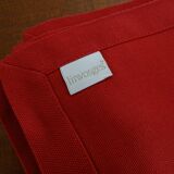 5 red Linvosges napkins with stars 48 x 48