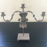 Candelabra 3 branches in zinc