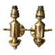 Pair of bronze wall lights