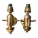 Pair of bronze wall lights