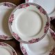 Set of 6 antique flat plates - Saint Amand Céranord