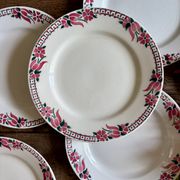 Set of 6 antique flat plates - Saint Amand Céranord