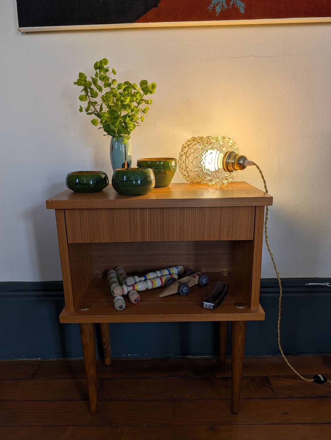 70s Scandi Icon: Architectural & Functional Nightstand