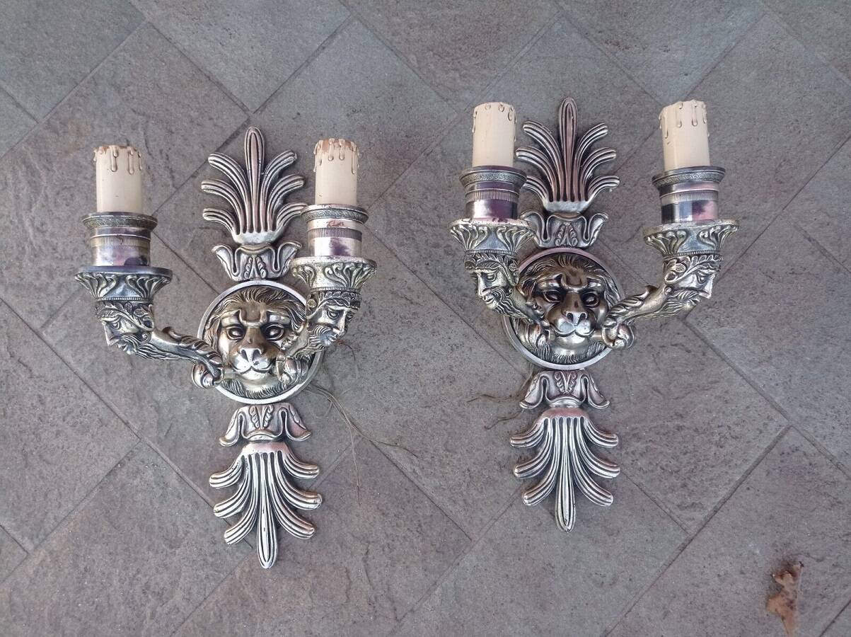 Paire d'appliques murales italiennes vintage