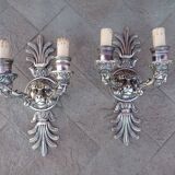 Paire d'appliques murales italiennes vintage