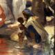 Tableau impressionniste orientaliste, huile sur toile, circa 1940