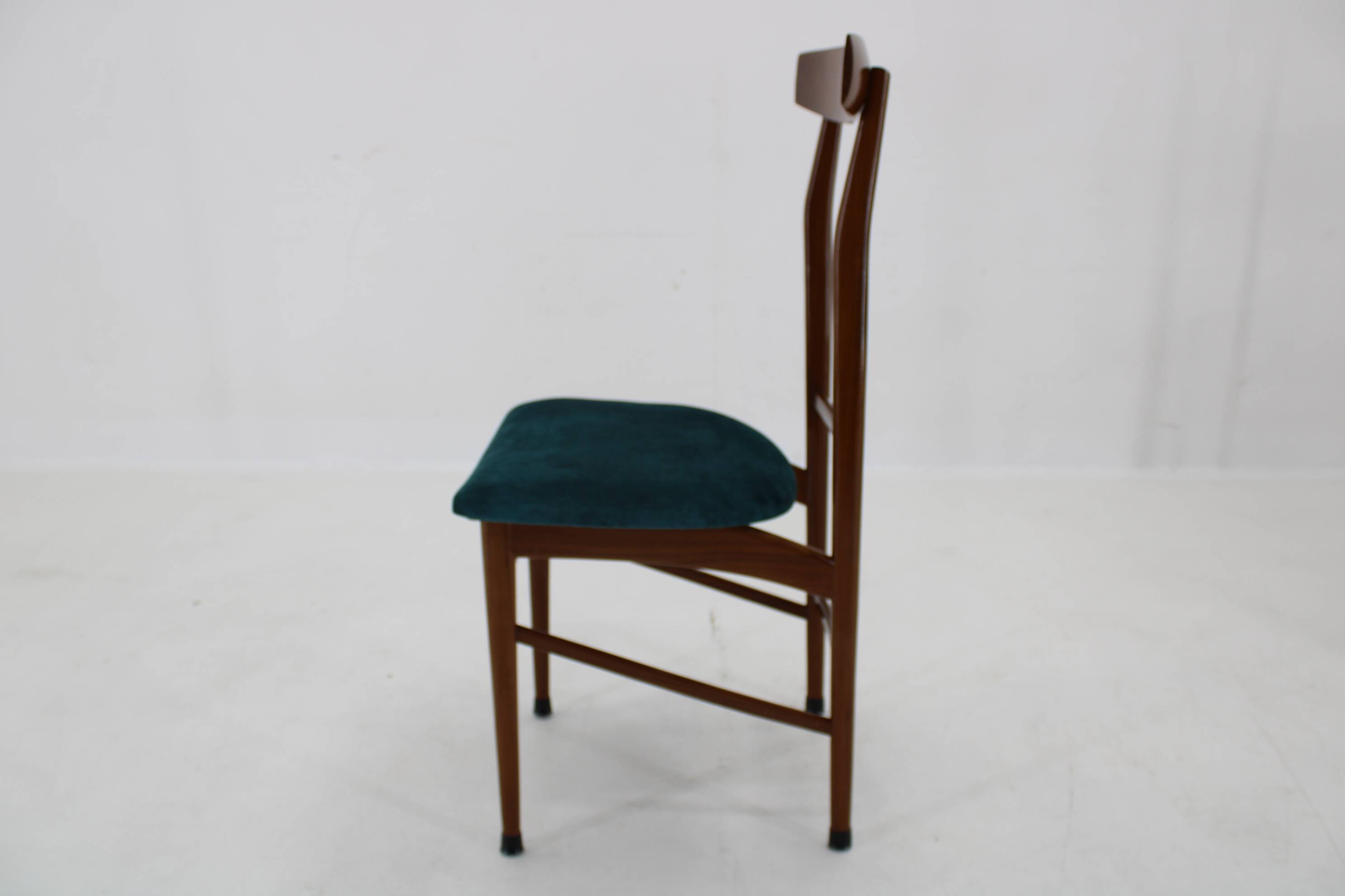 1960s Set Of Four Mahogany Dining Chairs, Italy