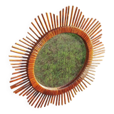 Rattan sun mirror 57 cm