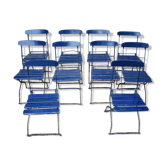 Series of 10 garden chairs