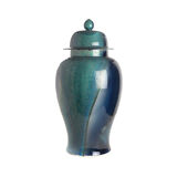 Turquoise blue temple jar