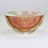 Large Faceted Murano Glass Bowl for Caviar, Italy, 1960s