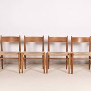 6x Hans J. Wegner Dining Chair CH36 in Oak, 1970s Denmark