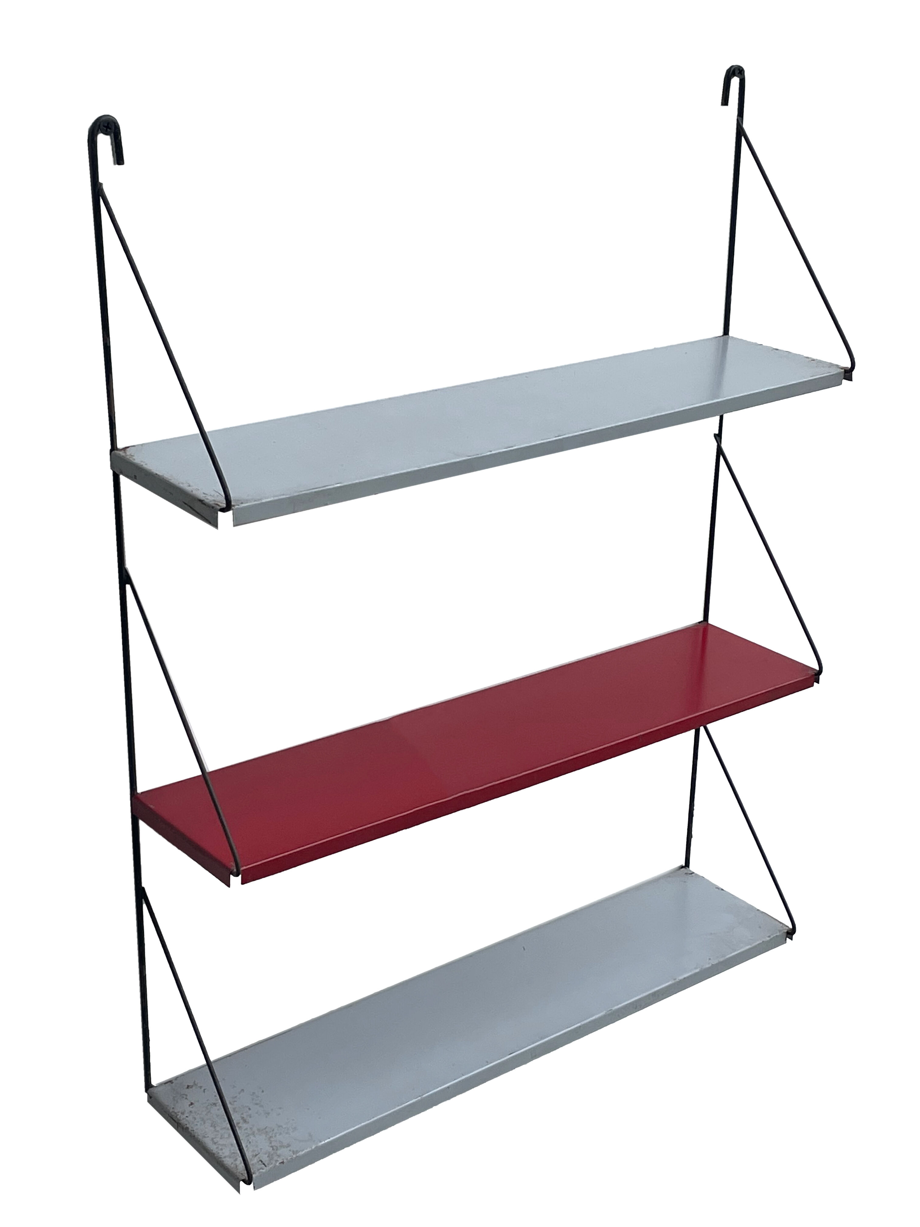 Vintage metal wall shelf wall rack minimalistic 1960’s