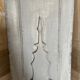 Old-fashioned patinated wooden pediment