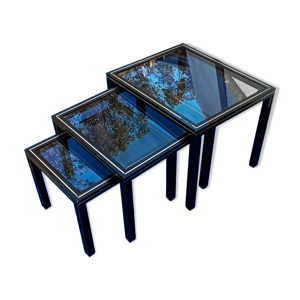 Tables gigognes noires de Pierre