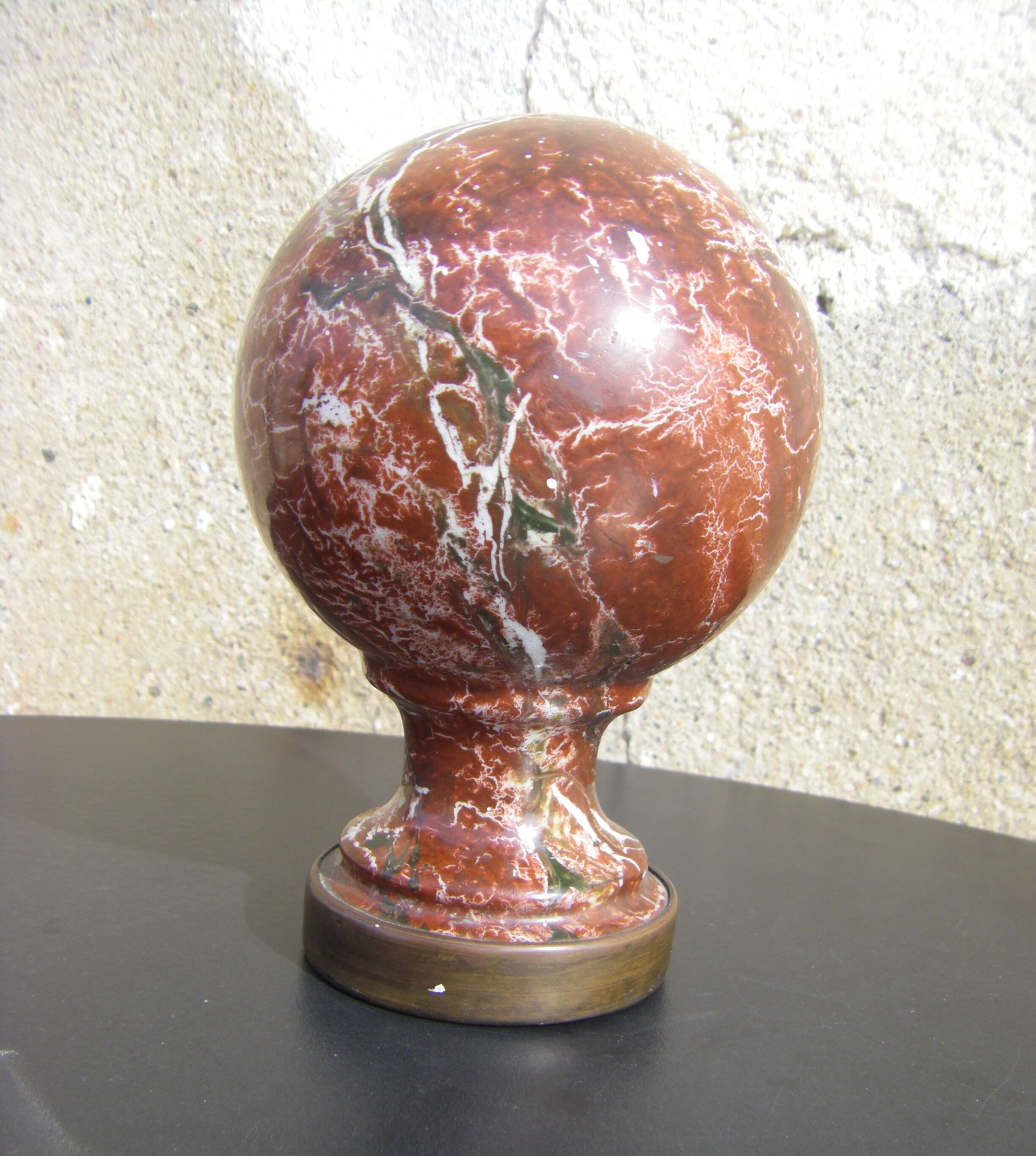 Antique marble stair ball