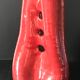 Red ceramic vase