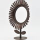 Miroir sur pied marguerite cuivre