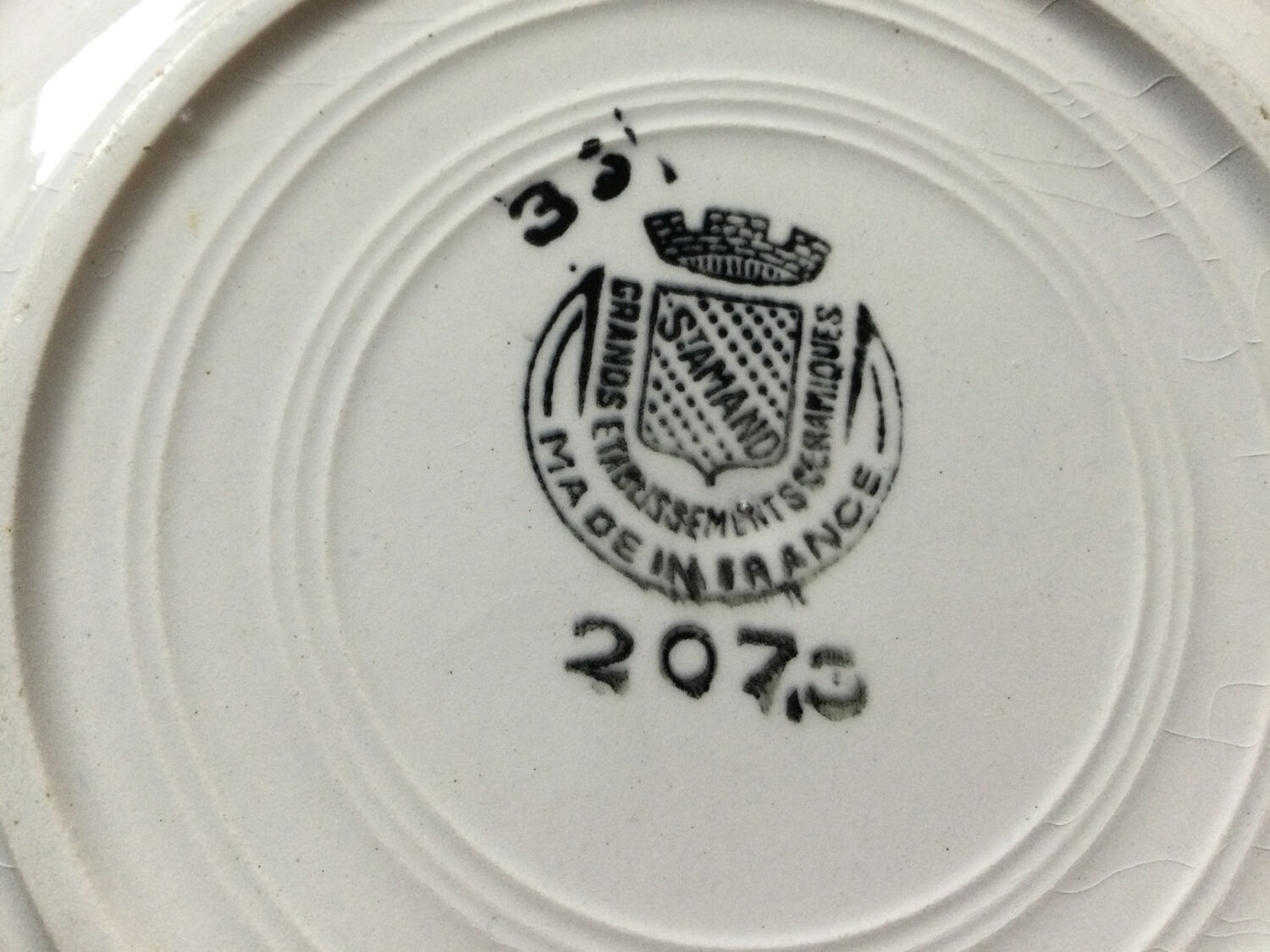 6 hollow plates St Amand decor Fez 2073