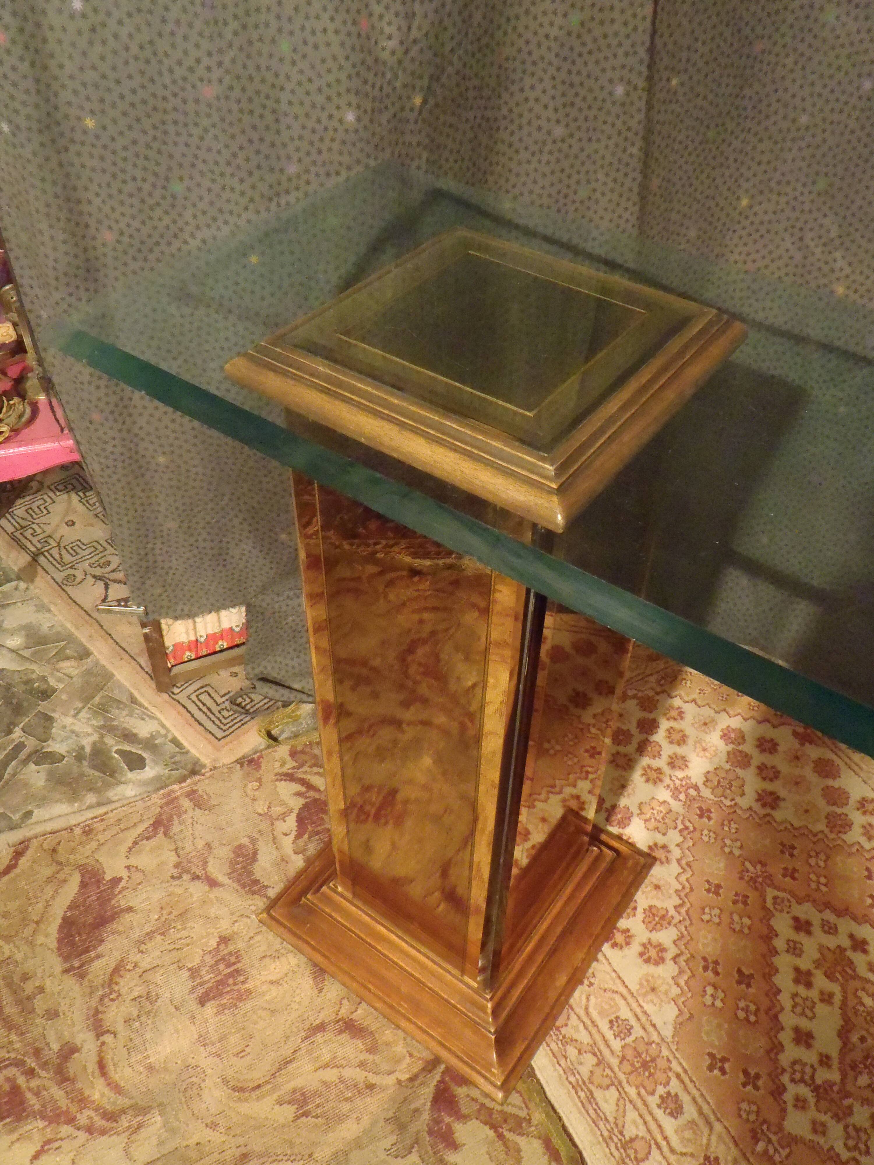 Console vintage verre et miroir année 70