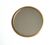 Round centerpiece tray in gold metal and mirror, 1950s