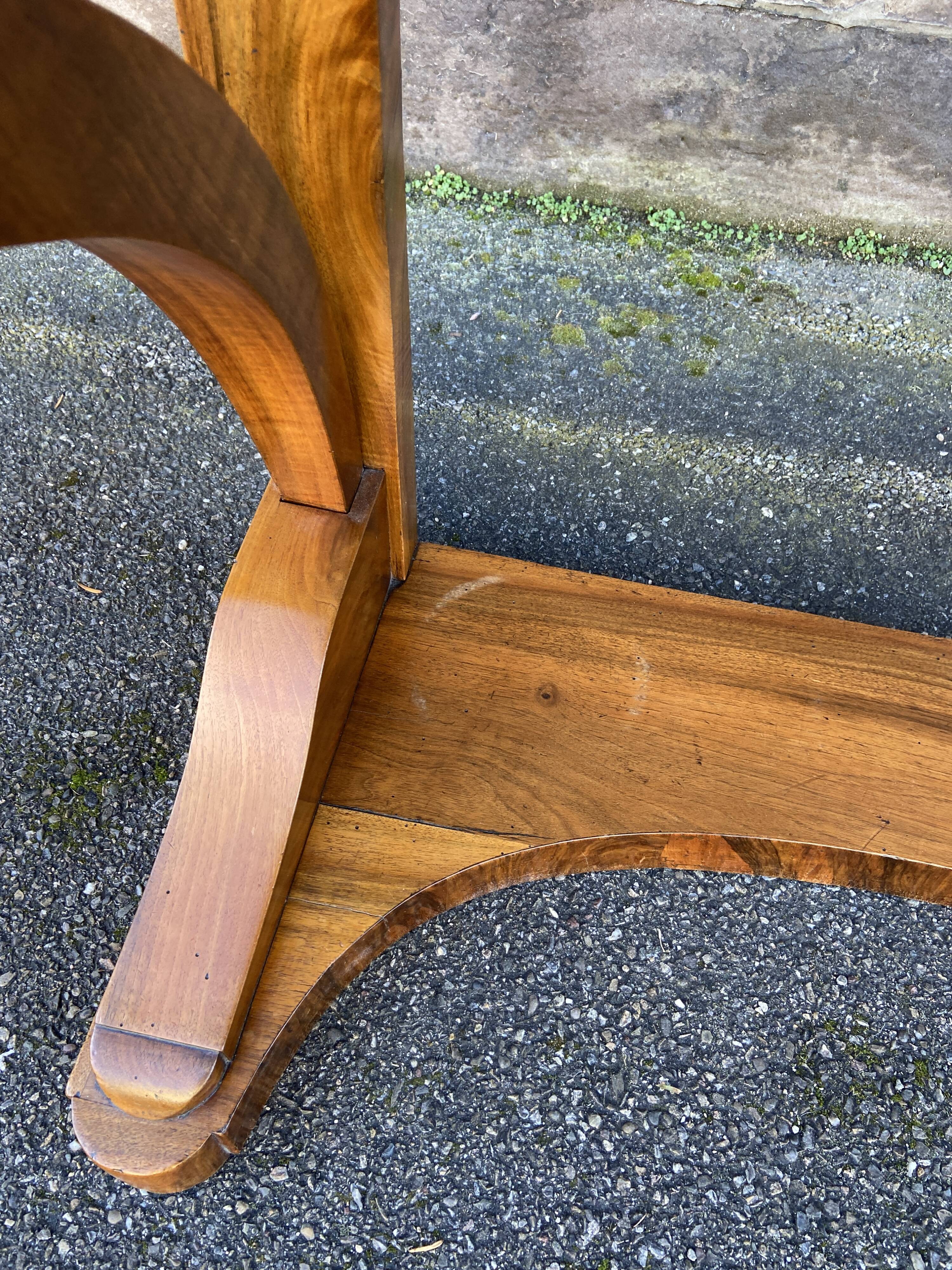 Louis Philippe Biedermeier console circa 1850 walnut