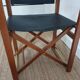 Chaise de directeur en bois et cuir