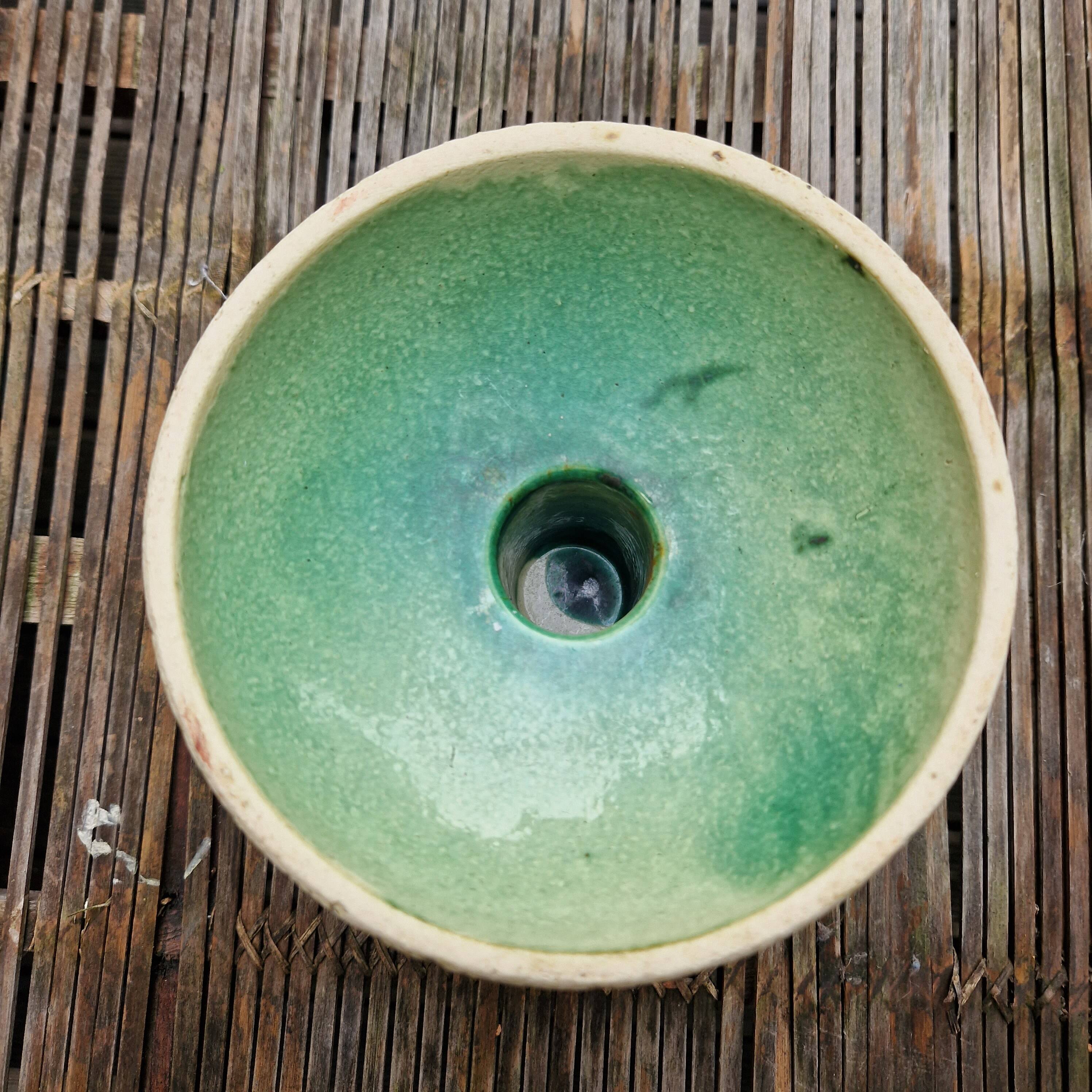 P groenwelt, brutalist ceramic candlestick '60