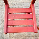 Set of 4 red chairs