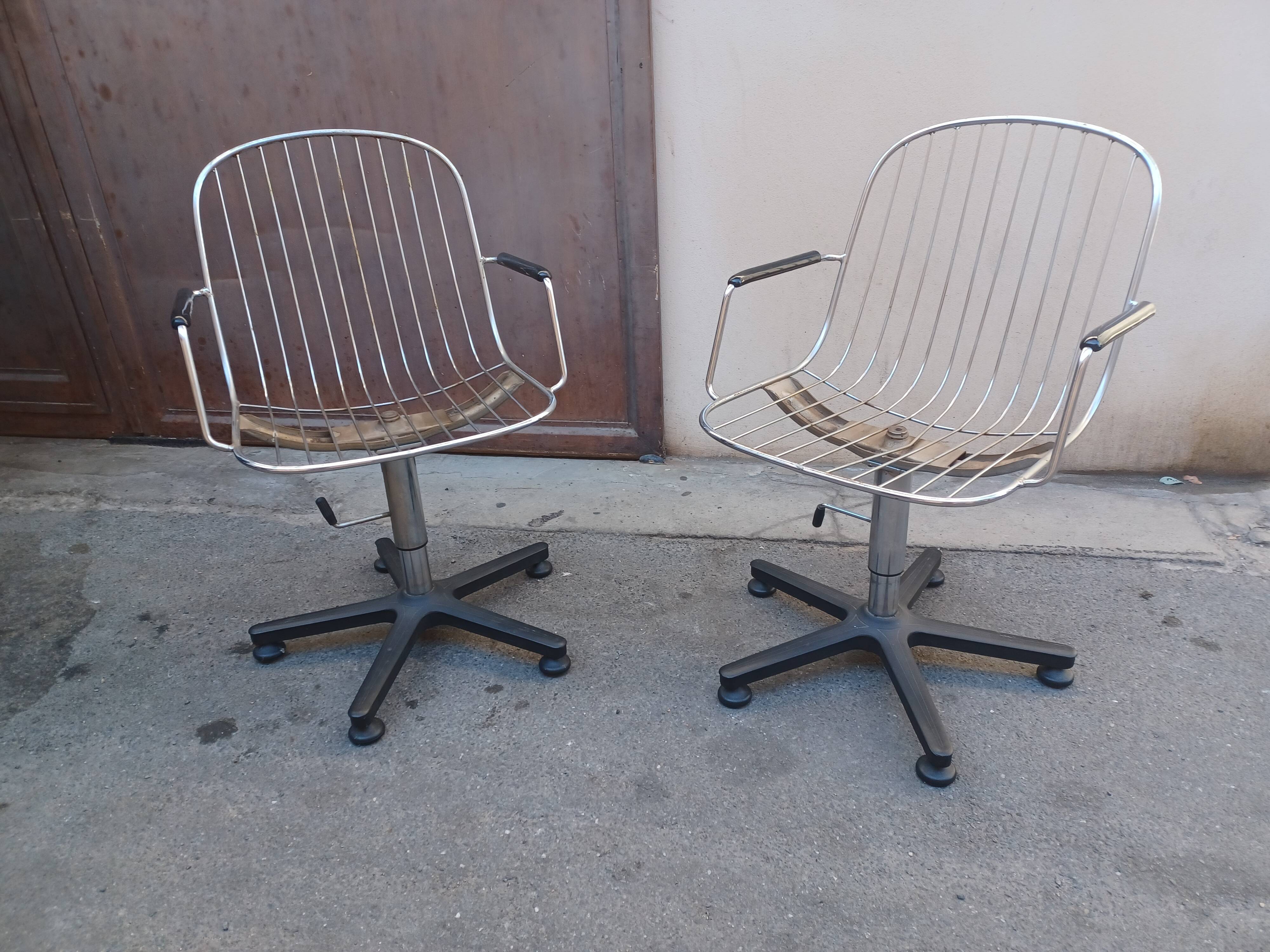 Pair of armchairs, 80's
