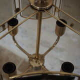 Suspension in smoked glasses – octagonal shape – 4 lights.