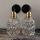 Pair of chiseled glass wall sconces