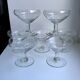 Set of 7 crystal champagne glasses 50s-60s
